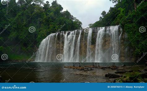 Beautiful Tropical Tinuy An Falls Philippines Mindanao Stock Image