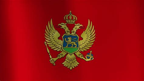 Montenegro ist ein staat im süden europas. National Flag Of Montenegro Flying And Waving On The Wind ...