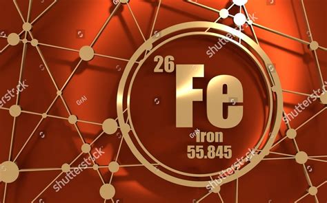 Stock Photo Iron Chemical Element Sign With Atomic Number And Atomic