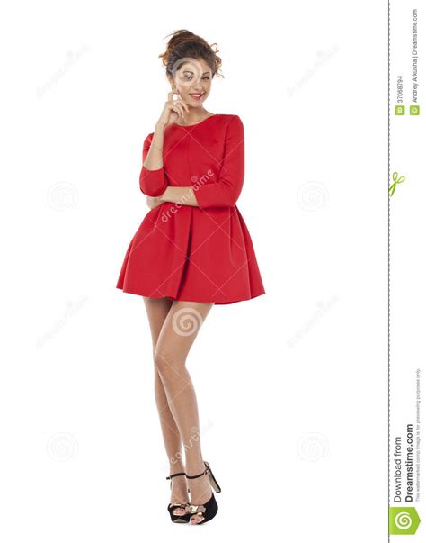 Mannequin Dans La Robe Rouge Sexy Photo Stock Image Du Modèle Magnifique 37068794