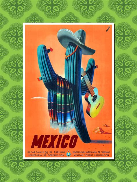 Mexico Travel Poster Wall Decor 7 Print Sizes Available