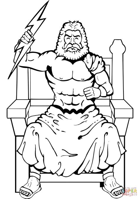 Zeus Para Colorear Dibujo De Zeus De Esmirna Para Colorear Colorear