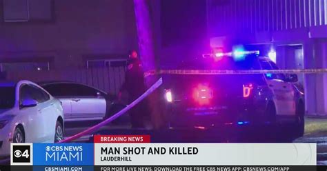 Lauderhill Police Searching For Suspect After Man Fatally Shot Laying On The Road Cbs Miami