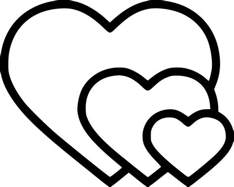 Romantic Valentine Valentines Day Heart Hearts Svg Png Icon Free