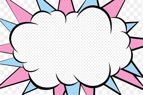Cloud Cartoon Effect Speech Bubble Design Element Free Image By