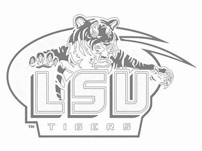 Lsu Coloring College Pages Football Logos Printable