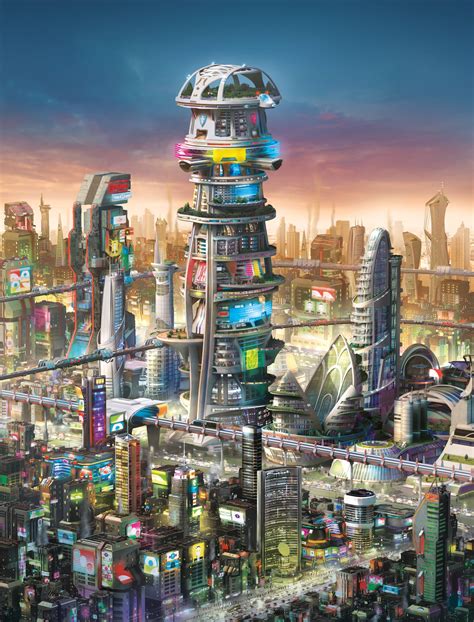 Simcity Cities Of Tomorrow Regular Edition Boxart Background Sims