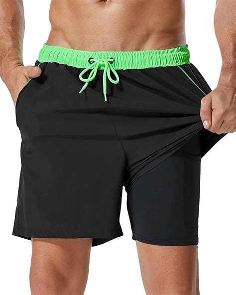 Silkworld Quick Dry Mens Swimming Trunks With Compression Liner Bathing
