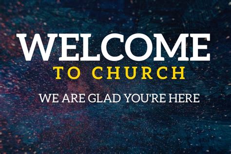 Welcome To Church Slide Template Postermywall
