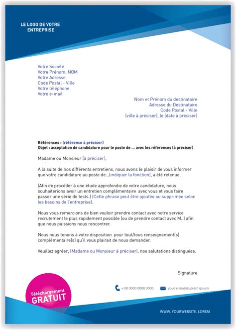 Exemple D Annonce De Recrutement Pdf Bleu