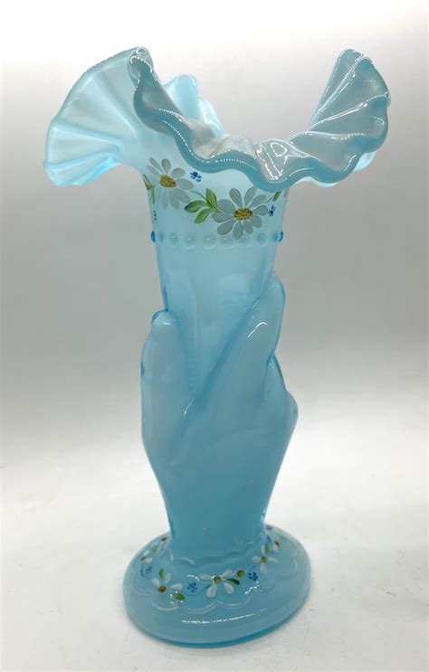 Fenton Glass Hand Vase