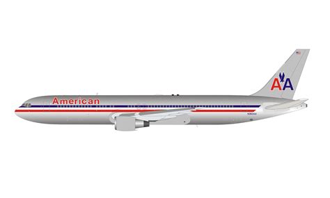 American Airlines Boeing 767 300 N363aa Polished Livery With Stand