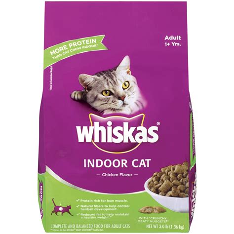 Do indoor cats need different food? Whiskas Indoor Cat Chicken Flavor Adult 1+ Yrs Dry Cat ...