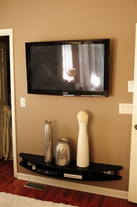 Check spelling or type a new query. Hubby built modern shelves to wall mount under tv. He is ...