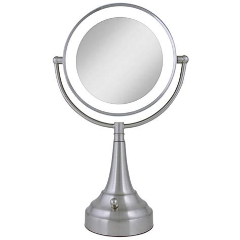 Here, your favorite looks cost less than you thought possible. Satin Nickel Finish LED 18" High Round Vanity Mirror - # ...