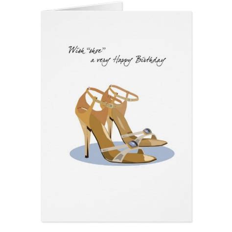 2663 Wish Shoe Birthday Greeting Card Zazzle