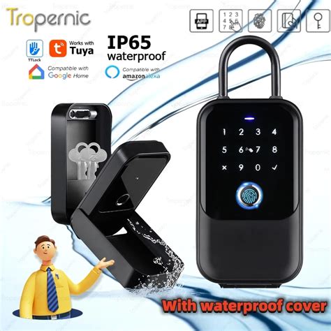 Waterproof Cover Safe Tuyattlock Code Fingerprint Bluetooth Wifi Smart