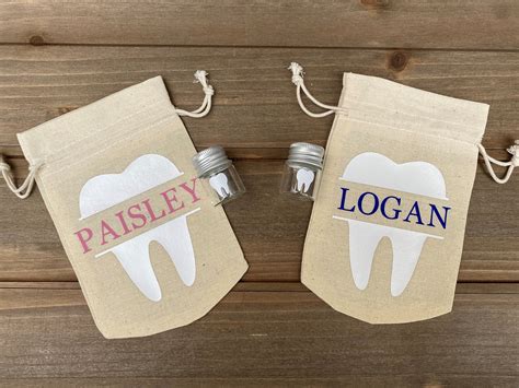 Tooth Fairy Bags Tooth Keepsake Personalized Tooth Fairy Etsy Tooth