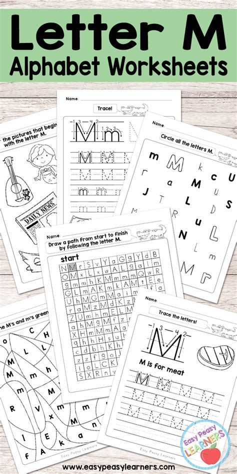 Free Letter M Phonics Worksheet For Preschool Beginning Sounds