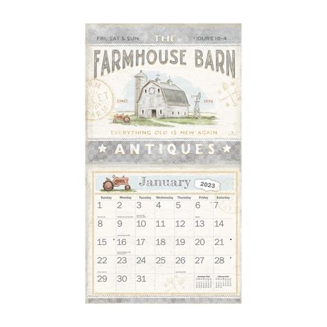 2023 Lang Farmhouse By Chad Barret Deluxe Wall Calendar