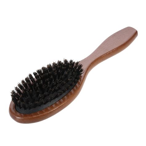 Natural Boar Bristle Hair Brush Comb Oval Anti Static Paddle Hair