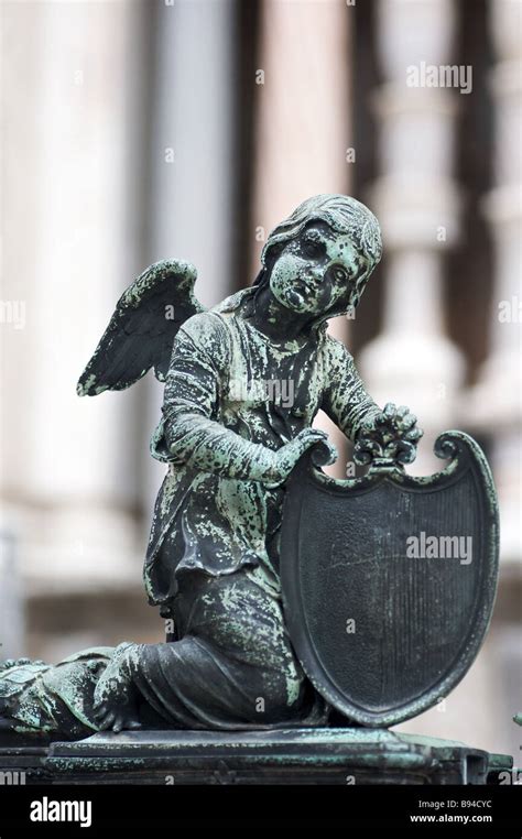 Bronze Angel Statue Stock Photo Alamy