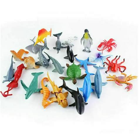 24pcsset Plastic Ocean Animals Figure Sea Creatures Model Toys Dolphin