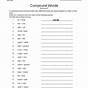 Compound Words Worksheet 4th Grade