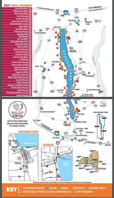 Latest Seneca Lake Wine Trail Map Seneca Lake Wine Trail Finger