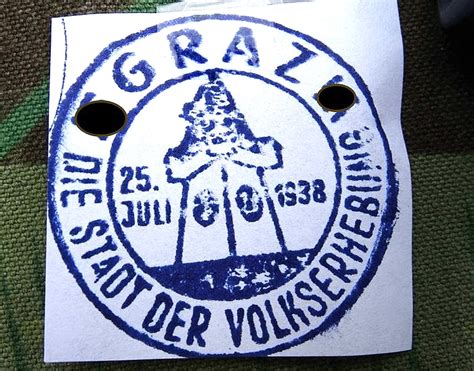 Replik 1 Stempel Graz 1938 3 Reich 21294