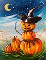 Pumpkin Man Returns Easy Acrylic Painting Step By Step 13 Days Of ...