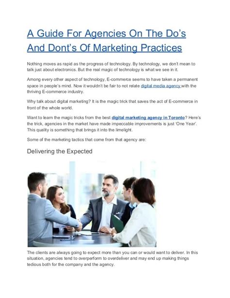 The Dos And Donts Of Marketing Your Business Online 5 Dos And Donts Of Marketing Info Style