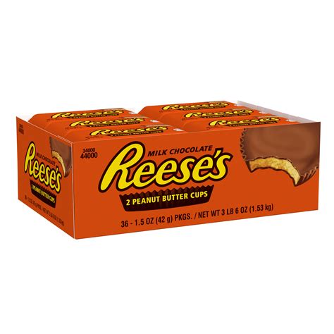 Reese's, Holiday Peanut Butter Cups Standard Candy Bar Box, 1.5 Oz., 36 png image