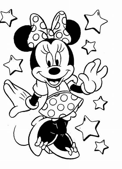 Minnie Mouse Coloring Clip Disney Pages Mickey