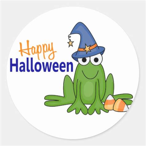 Halloween Frog Classic Round Sticker Zazzle