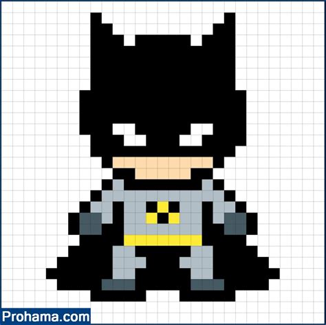 Batman Pixel Art Batman Perler Bead Pattern
