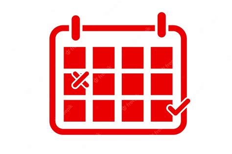 Icono Rojo Vectorial Simple Calendario Con 2 Signos Reprogramar