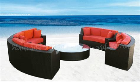 Choose from contactless same day delivery, drive up and more. ROUND OUTDOOR WICKER SECTIONAL SOFA PATIO FURNITURE SET | eBay
