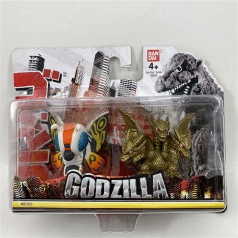 Godzilla Chibi King Ghidorah And Mothra Mini Figure 2 Pack Bandai New