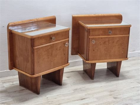 Pair Of Art Decò Bedside Tables Catawiki