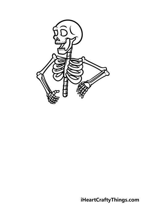 Cartoon Skeleton Drawing How To Draw A Cartoon Skeleton Step By Step