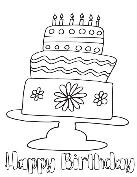 Happy Birthday Printable Coloring Pages You Can Use Our Amazing Online