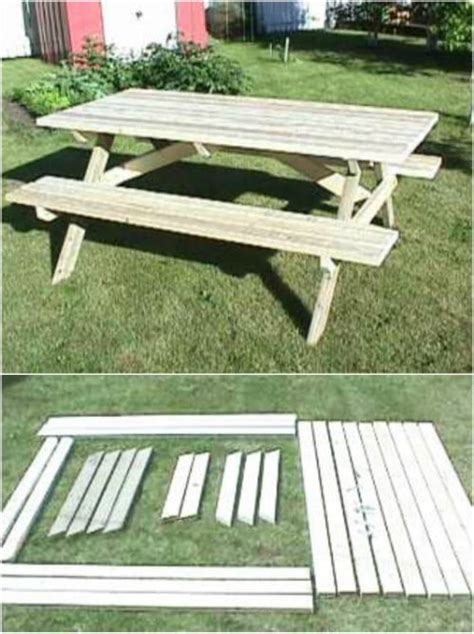 18 Rustic Diy Picnic Tables For An Entertaining Summer Free Plans Diy And Crafts