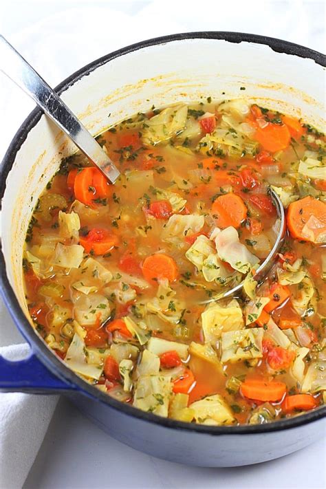 Easy Low Calorie Cabbage Soup • Now Cook This