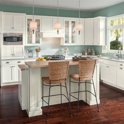 Cabinets are selected for character, usefulness and personal taste. American Woodmark Custom Kitchen Cabinets Shown in Cottage ...