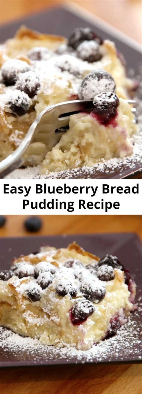 Easy Blueberry Bread Pudding Recipe 9am Chef