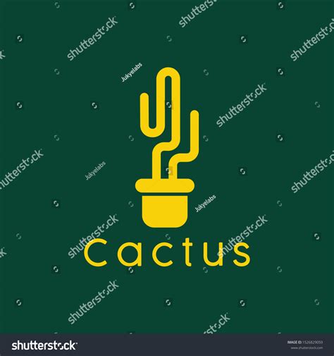 Cactus Logo Design Badges Vector Illustrations Stock Vector Royalty