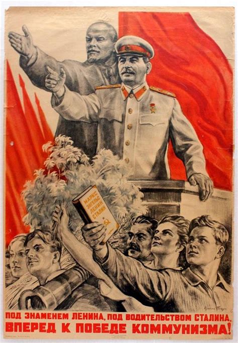 Union Soviétique Joseph Stalin Propaganda Art Decor Silk Etsy