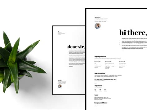 Free Typographic Resume Cover Letter By Andy Khan On Dribbble