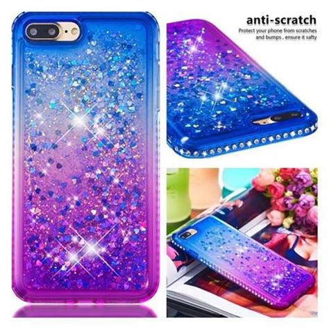Diamond Frame Liquid Glitter Quicksand Sequins Phone Case For Iphone 8